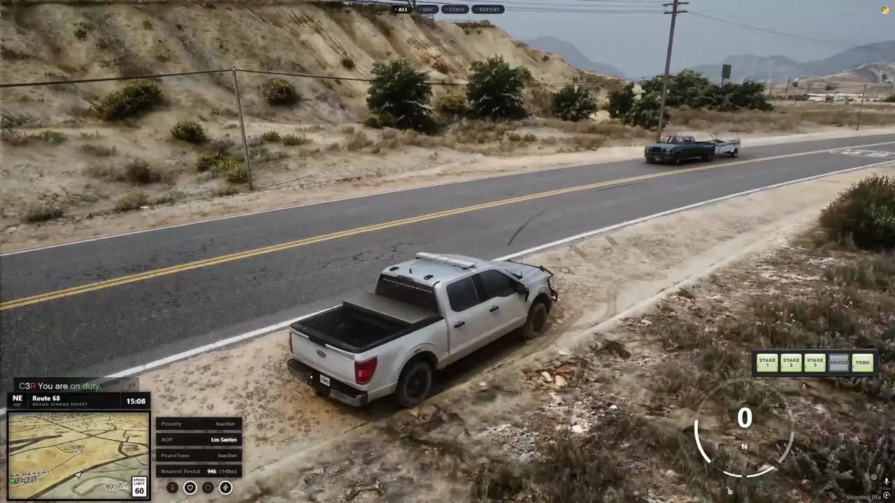 In game: on patrol